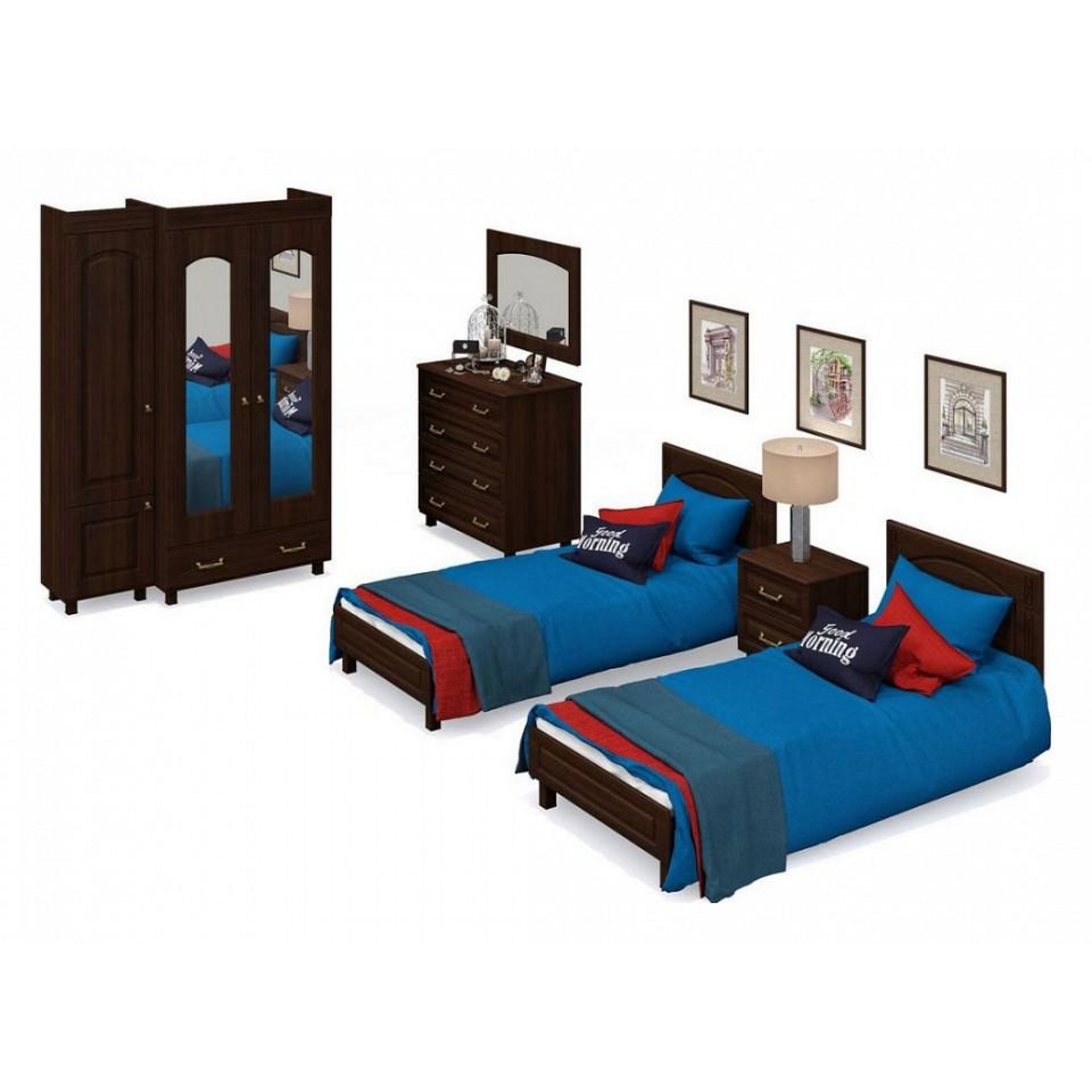 Гарнитур для детской Элизабет KOM_Elizabet_childrens_room