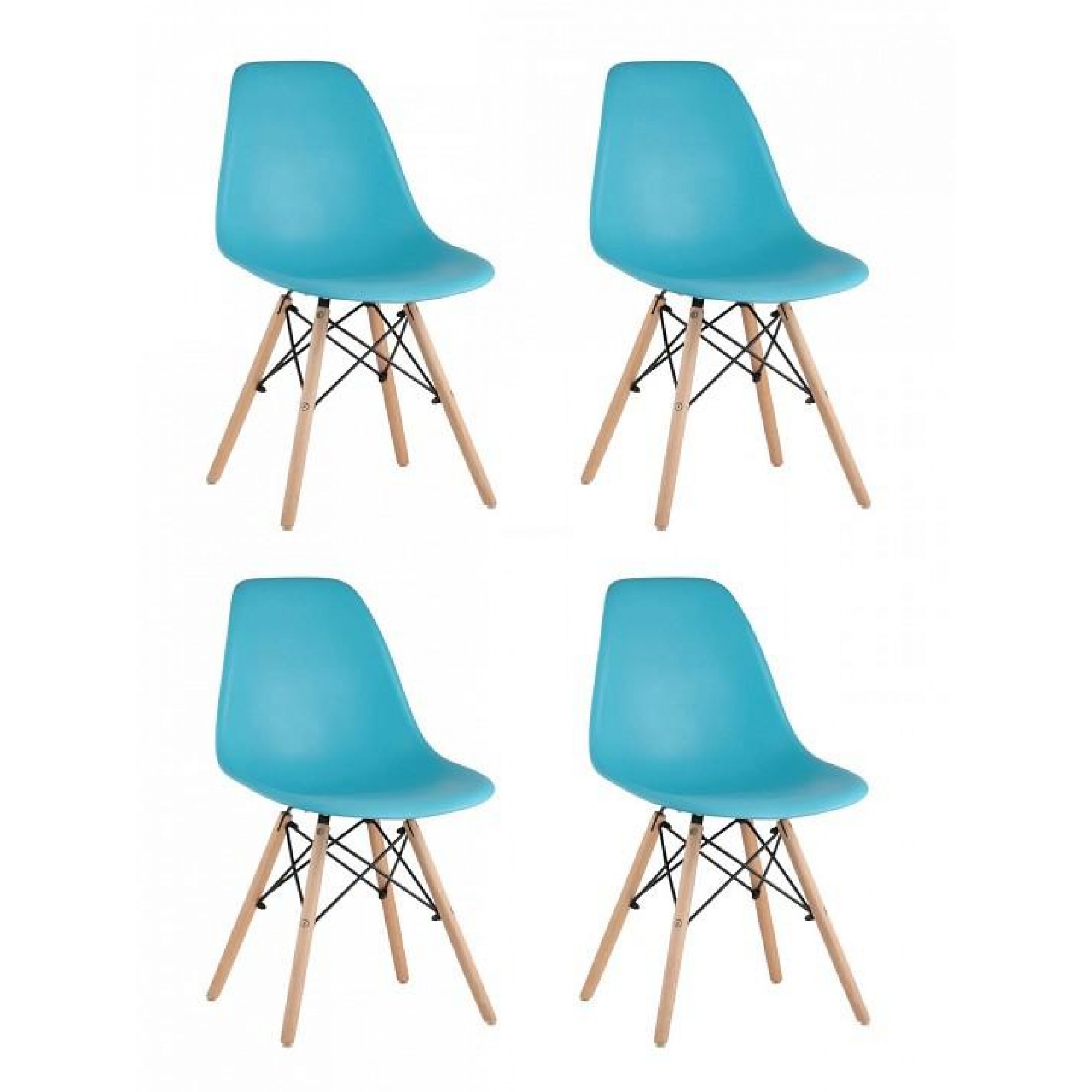 Набор из 4 стульев Eames    SGR_8056PP-BLUE-X4