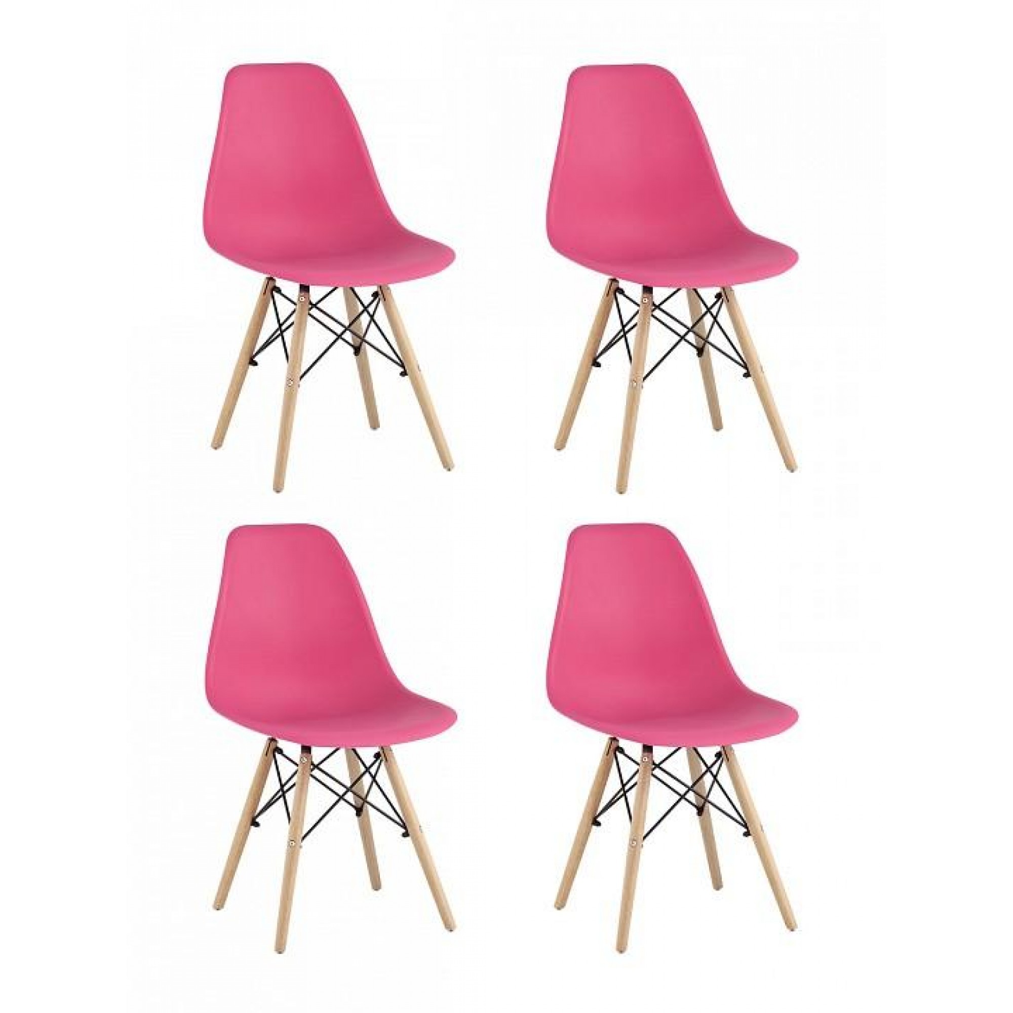 Набор из 4 стульев Eames    SGR_Y801-magenta-X4
