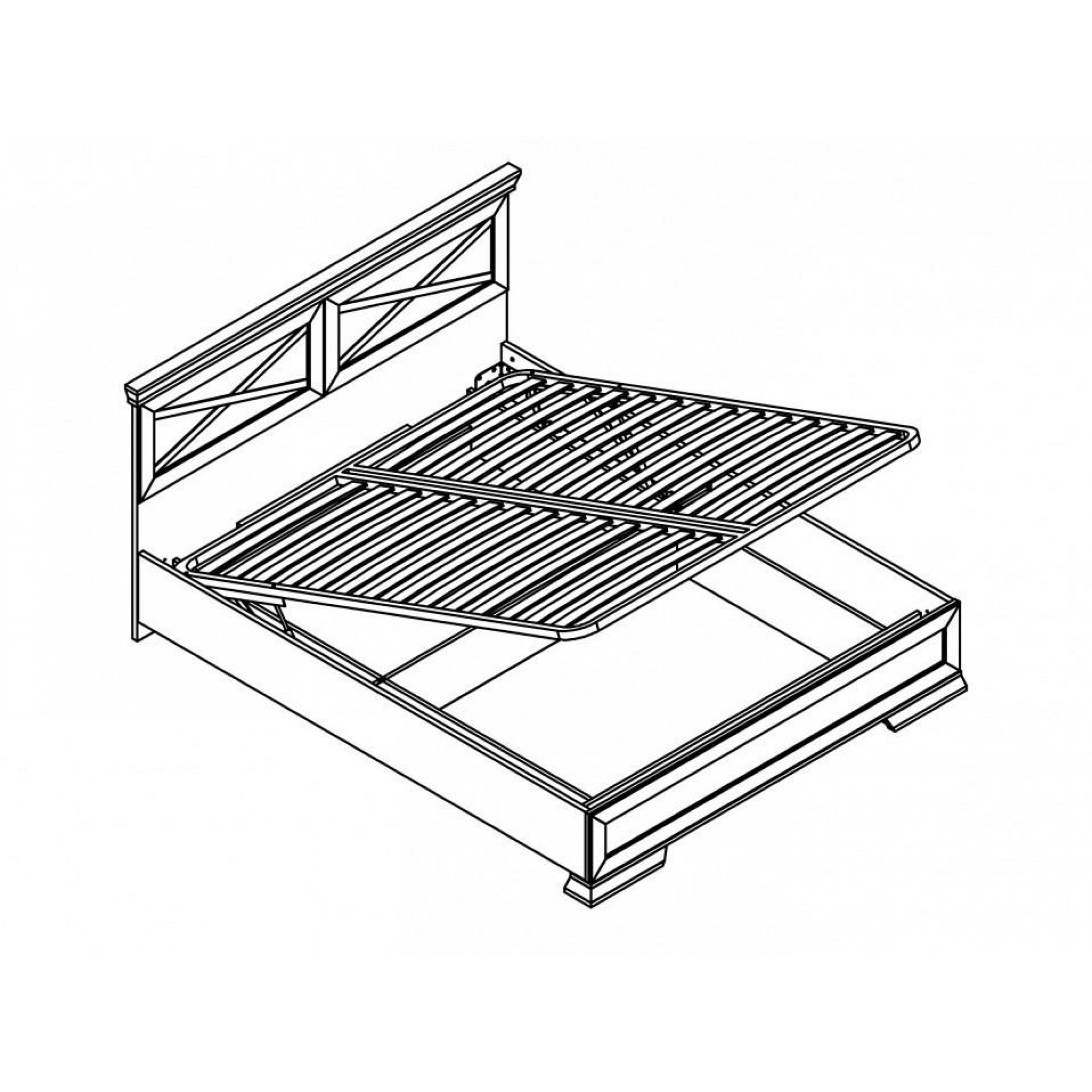 Кровать двуспальная Marselle  LOZ160    BRW_70004113