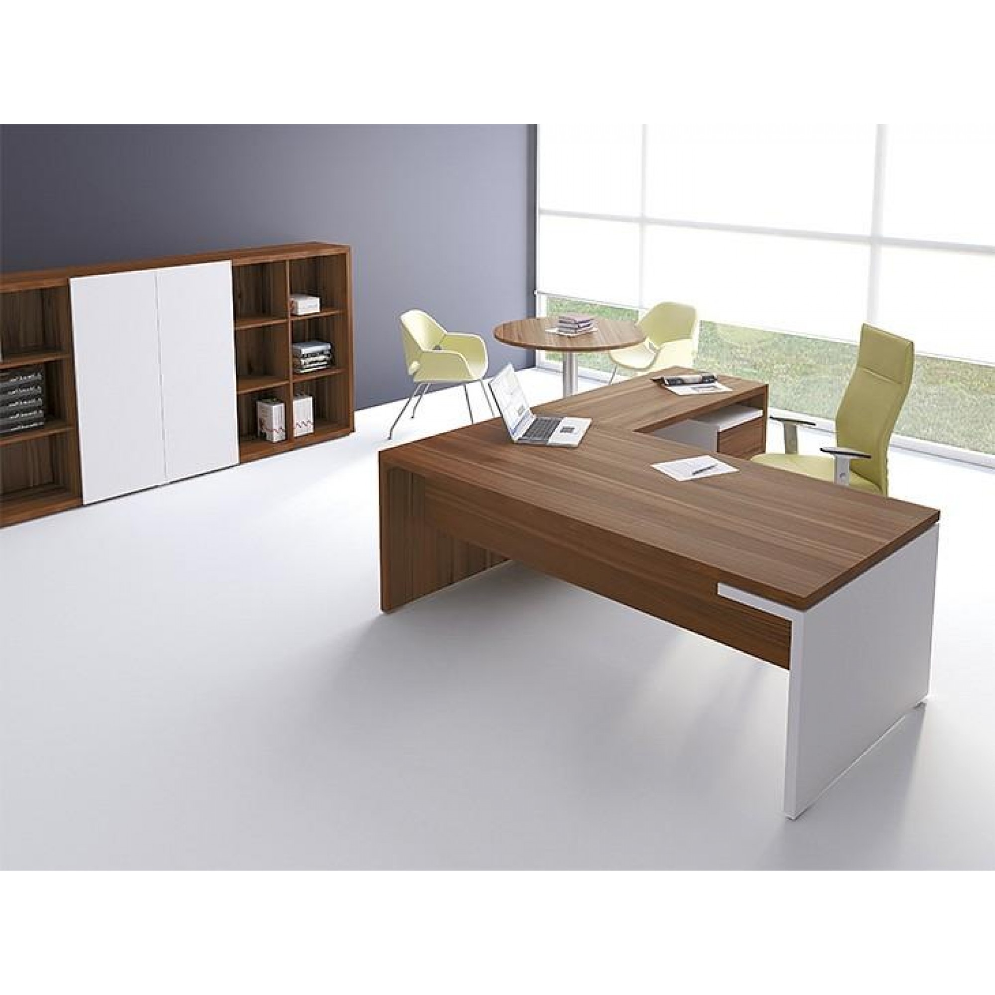 Стол для руководителя Zion древесина коричневая нейтральная орех 2000x2080x740(POI_ZIO28510731)