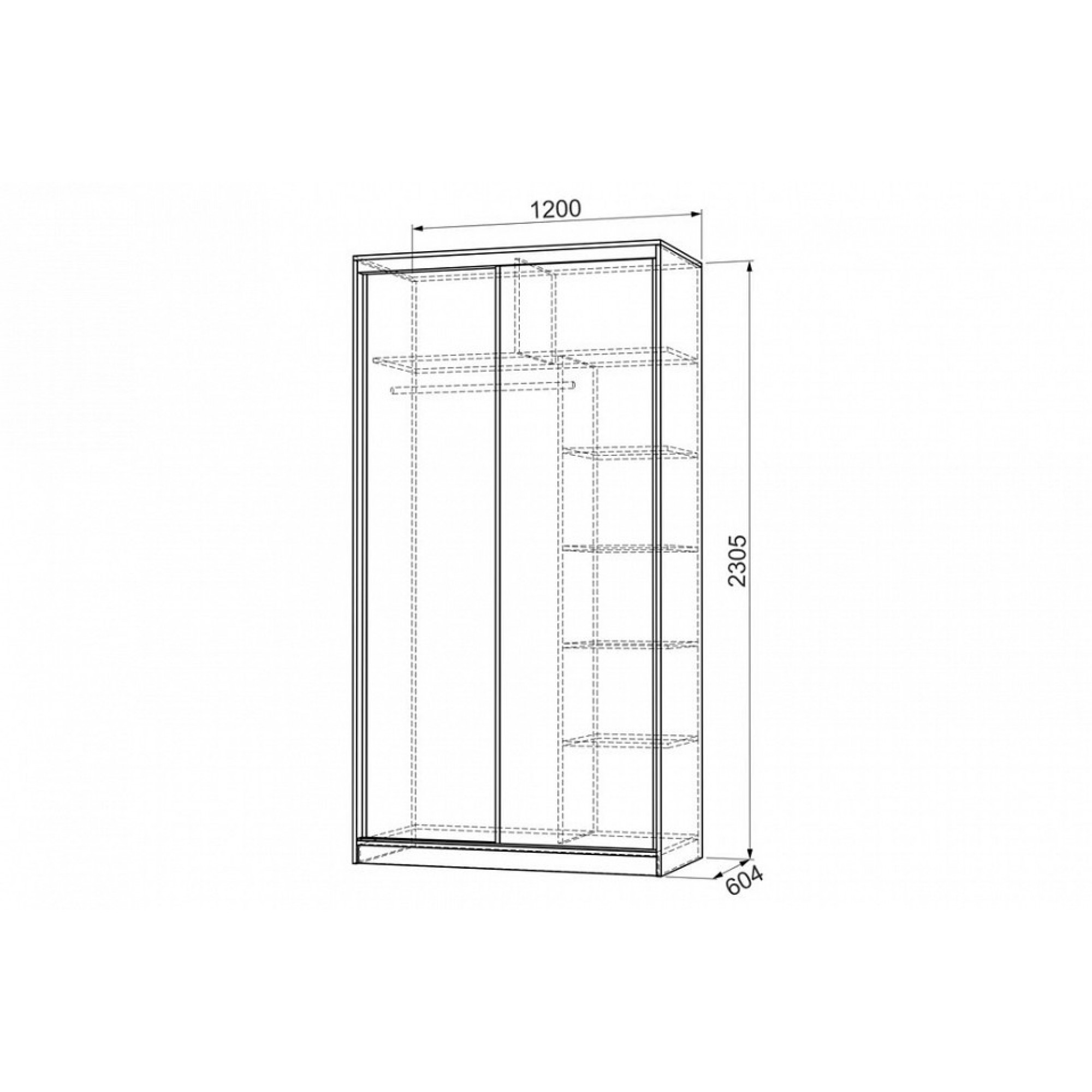 Шкаф-купе Рио 4-600 розы    MBS_SK-04R42_1544