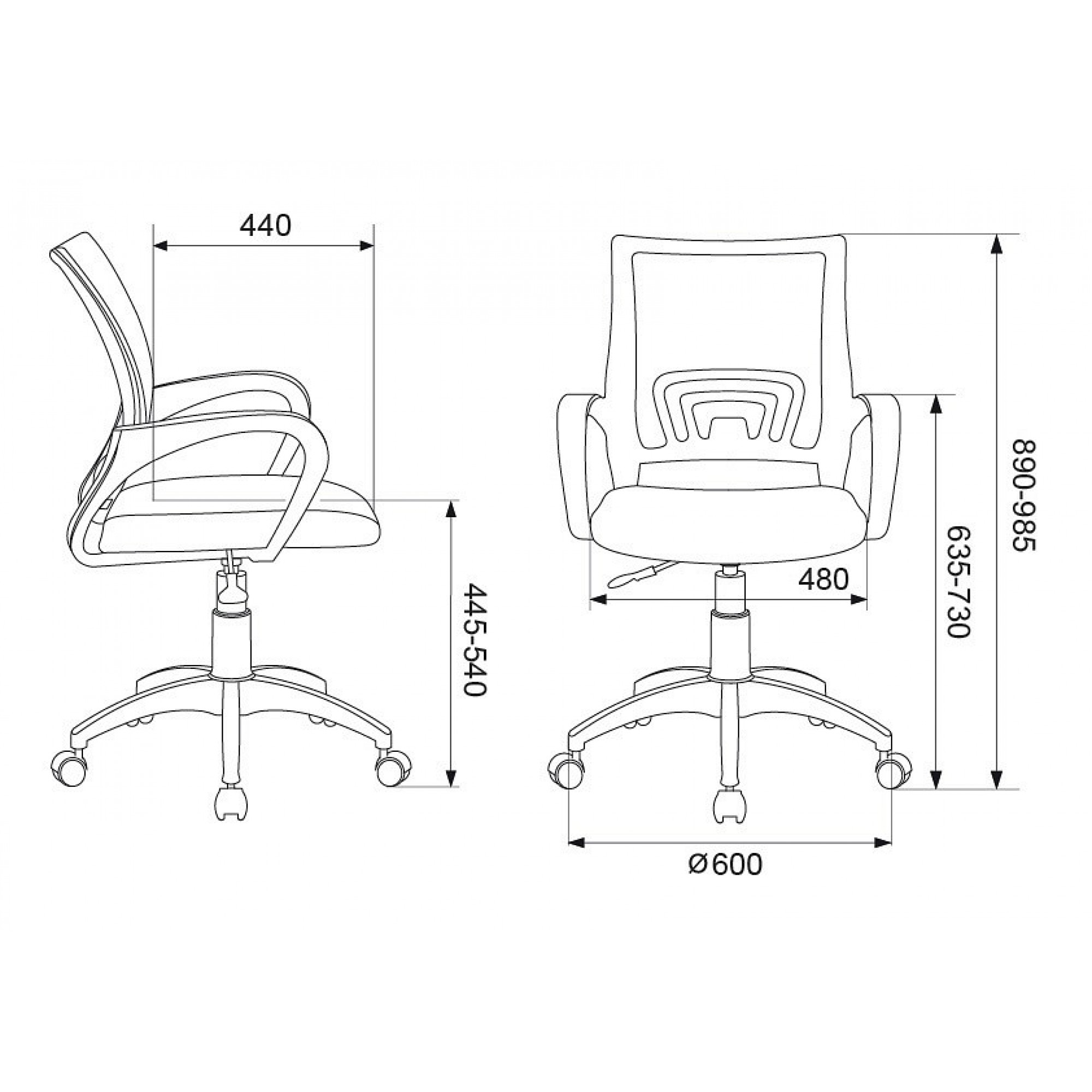 Кресло комьютерное CH-W695NLT/OR/TW-961    BUR_1483035