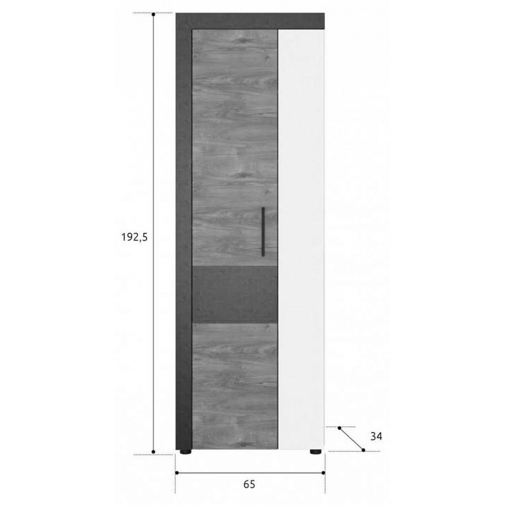 Шкаф платяной Brownie SZF1D1M    BRW_UT-70039206