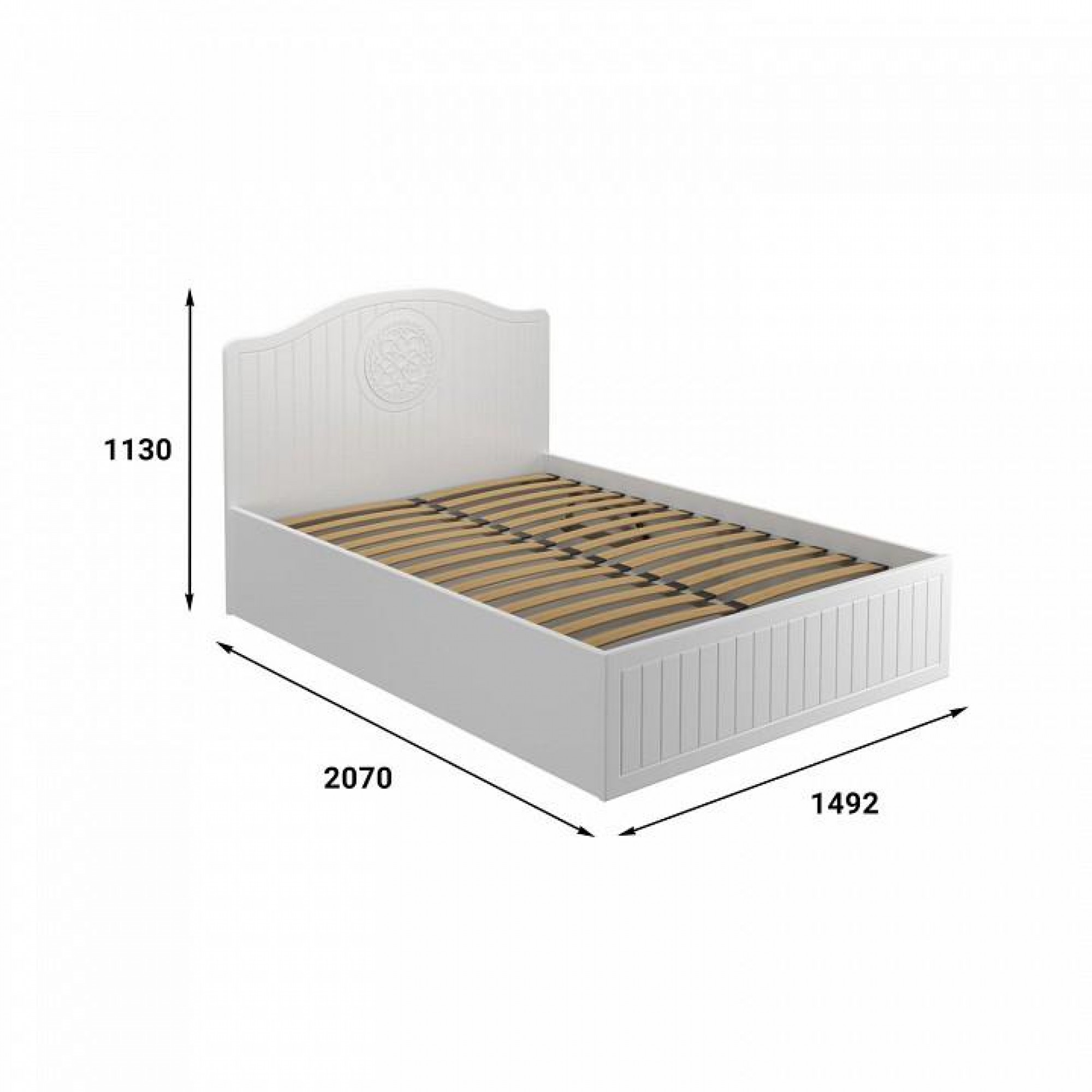Кровать полутораспальная Монблан МБ-605К    KOM_MB-605K_2000-1400_system