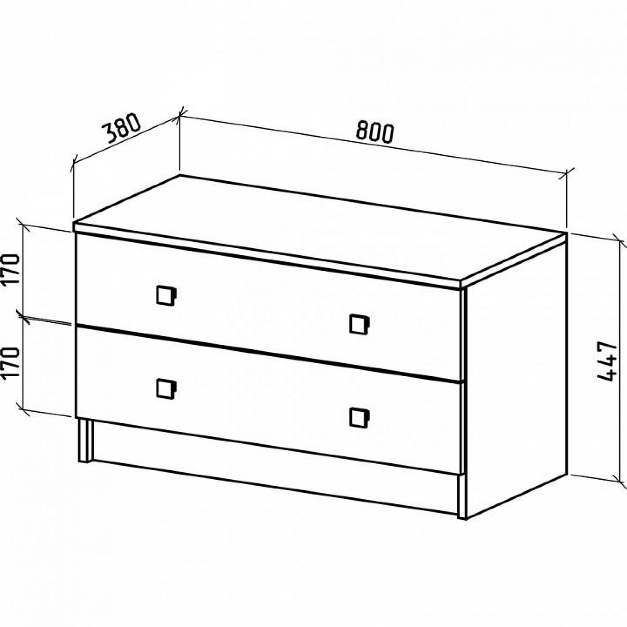 Комод Бостон-2    MAS_TB-2-DS