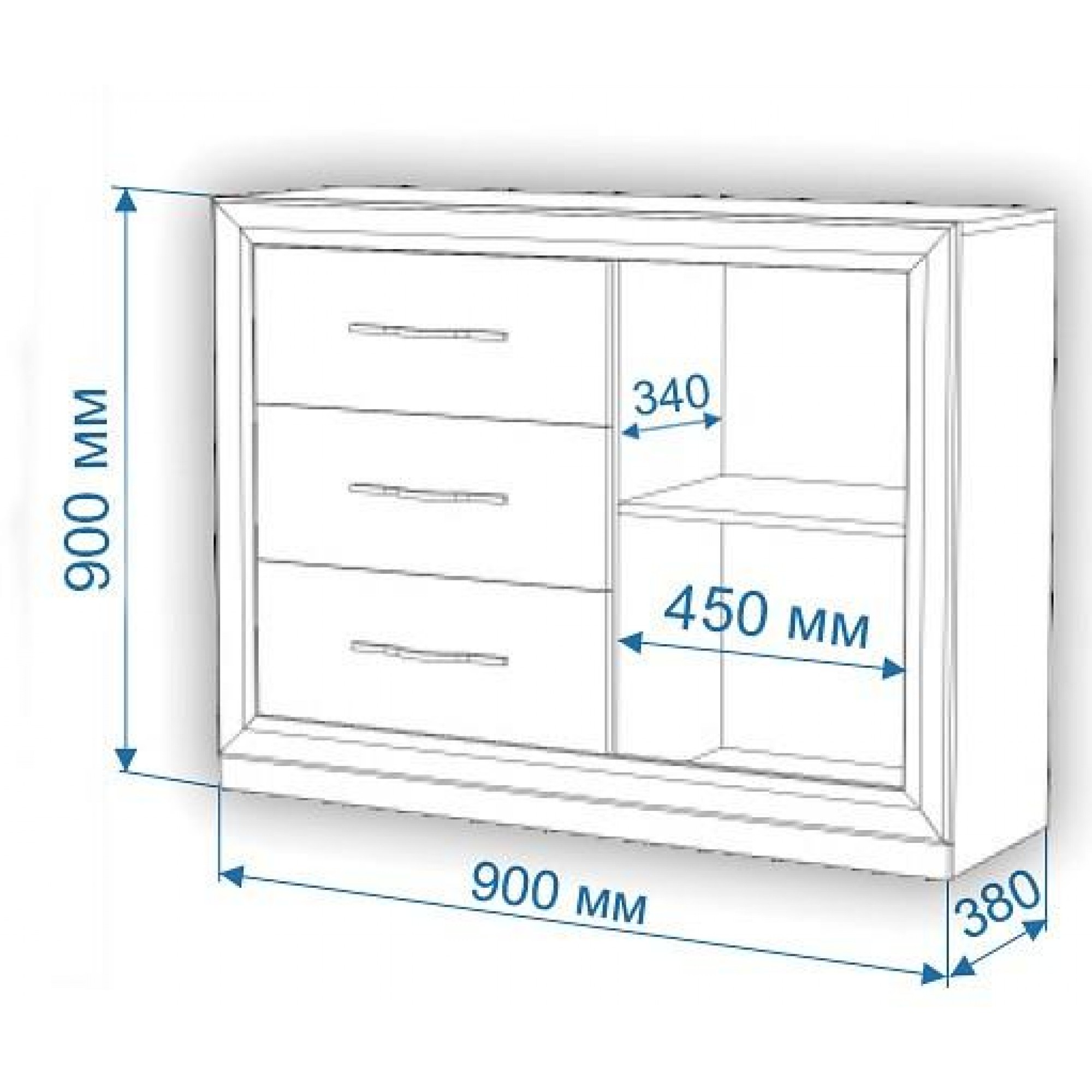 Комод Нобиле Км-120/38 ФГ    MER_Km-120-38-FG-KK