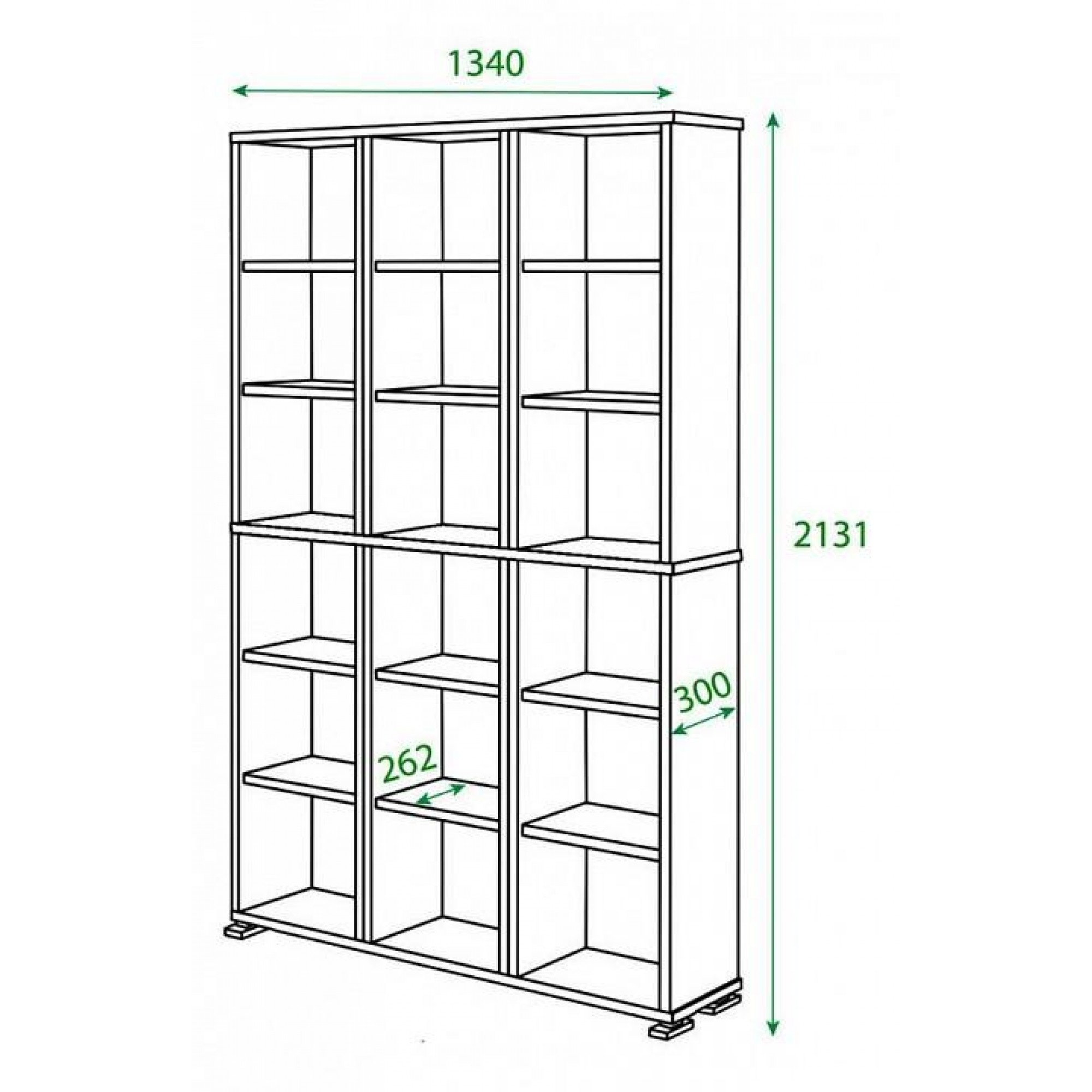 Шкаф книжный Домино ПУ-40-5    MER_PU-40-5_V