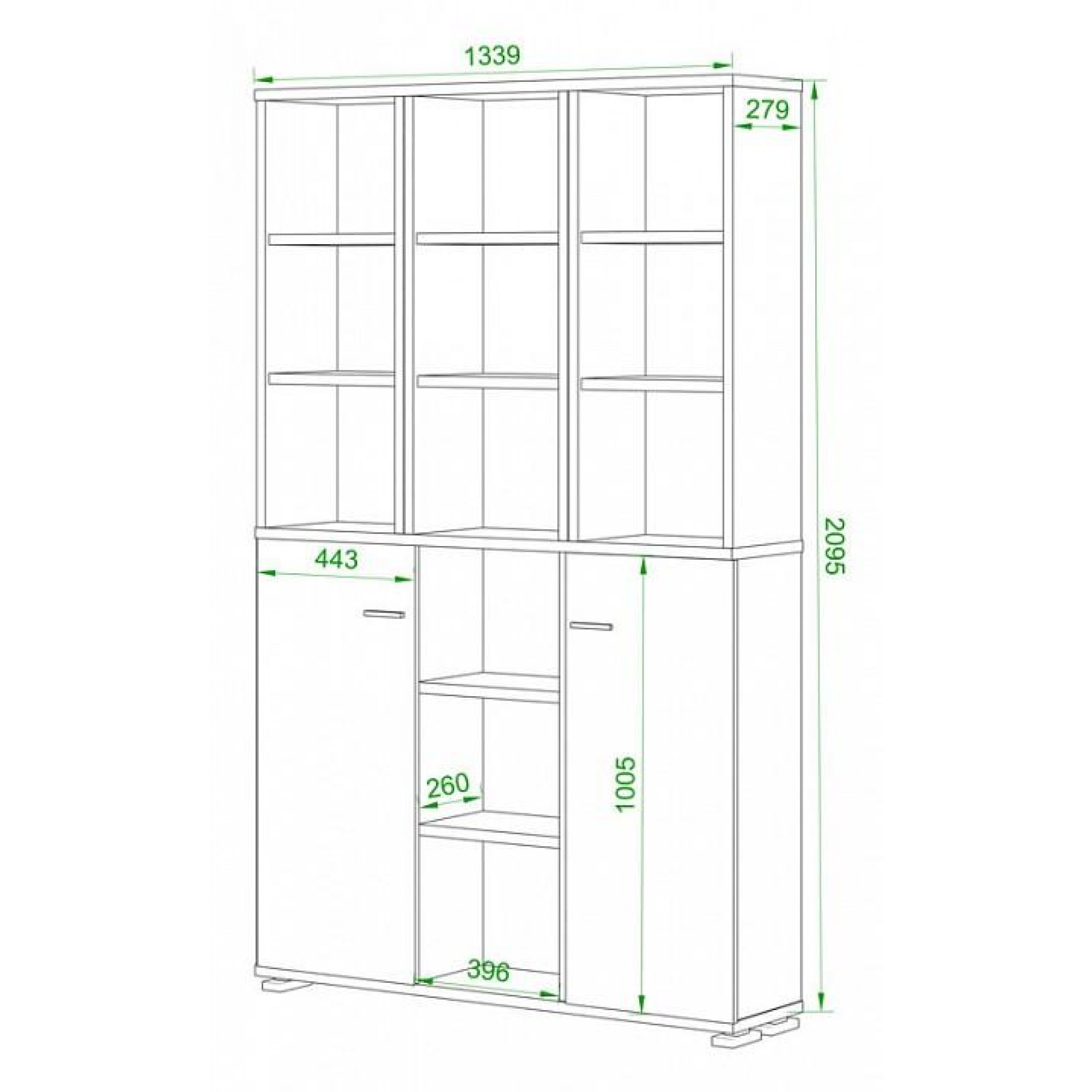 Стеллаж комбинированный Домино ПУ-40-6    MER_PU-40-6_KSH