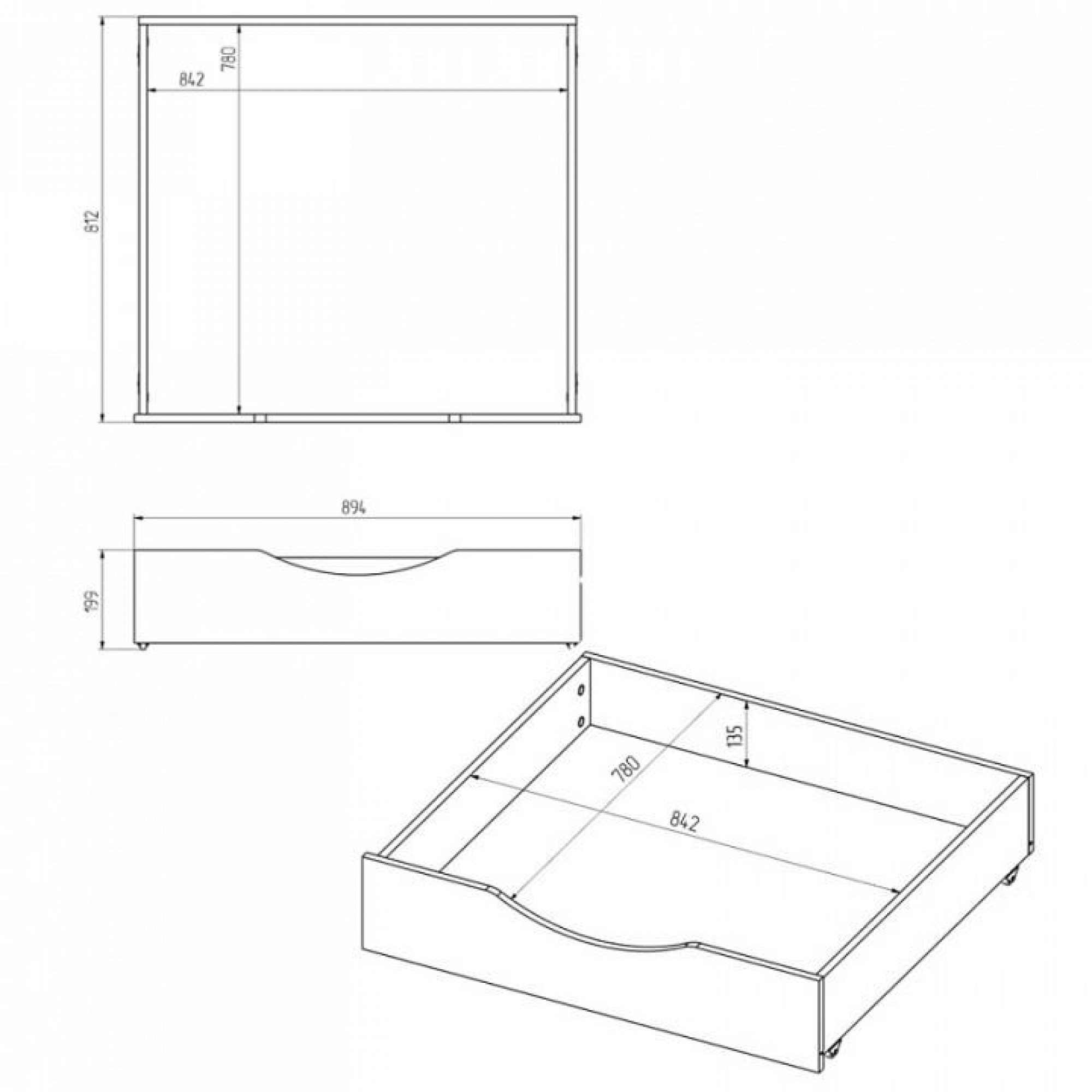 Ящик для кровати Belden    SVD_409221